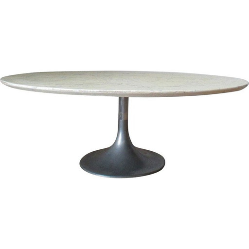 Table basse vintage en résine et marbre