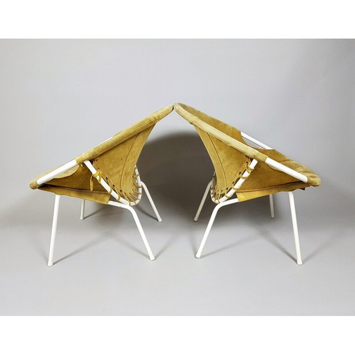 Ensemble vintage allemand de 2 chaises longues pour Lusch & Co