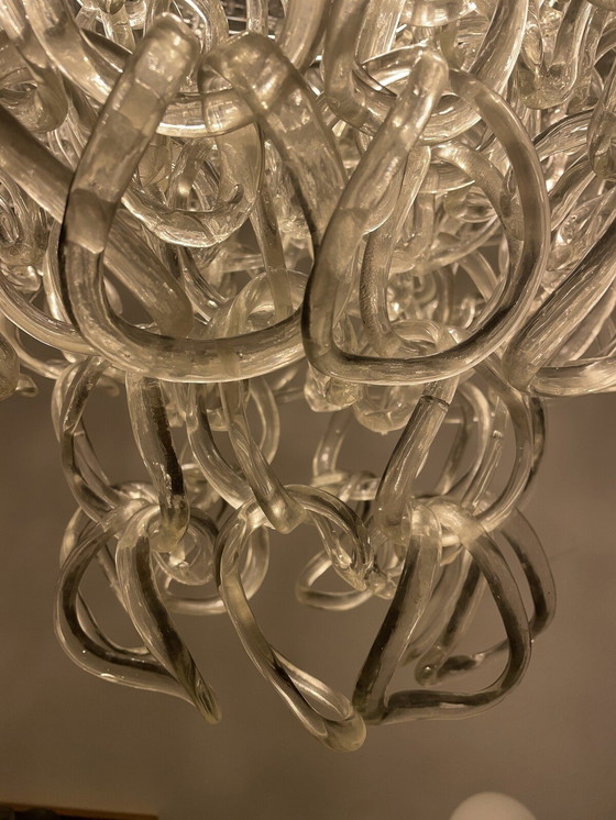 Image 1 of Lustre en verre d'Angelo Mangiarotti pour Vistosi, Italie, années 1970