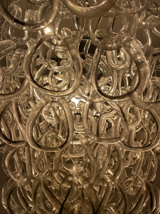 Image 1 of Lustre en verre d'Angelo Mangiarotti pour Vistosi, Italie, années 1970