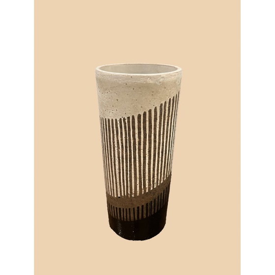Image 1 of Vase vintage en céramique émaillée par Aldo Londi pour Bitossi, 1950