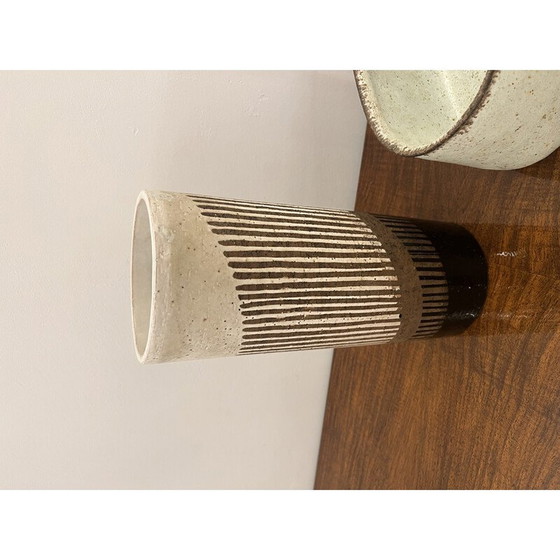 Image 1 of Vase vintage en céramique émaillée par Aldo Londi pour Bitossi, 1950