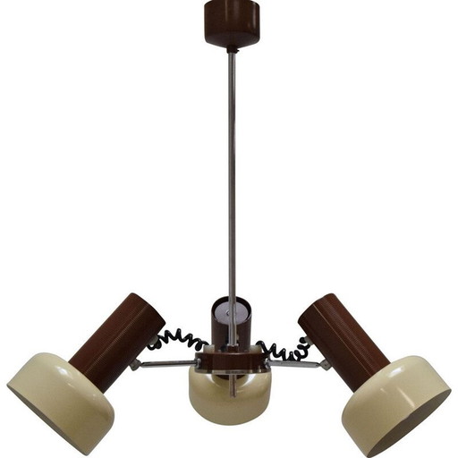 Lustre réglable vintage en métal laqué par Napako, Tchécoslovaquie 1970