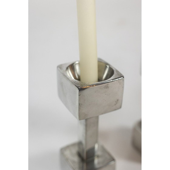 Image 1 of Paire de chandeliers vintage en fonte d'aluminium, Danemark 1960