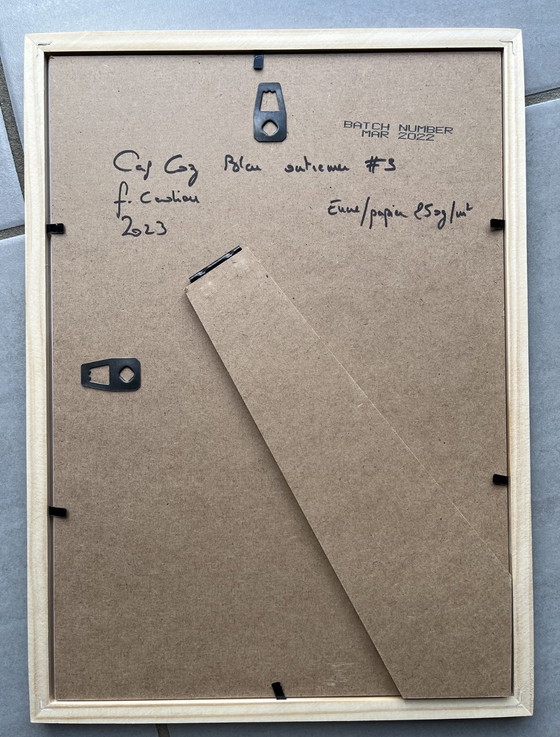 Image 1 of Encre Sur Papier Encadrée. A4