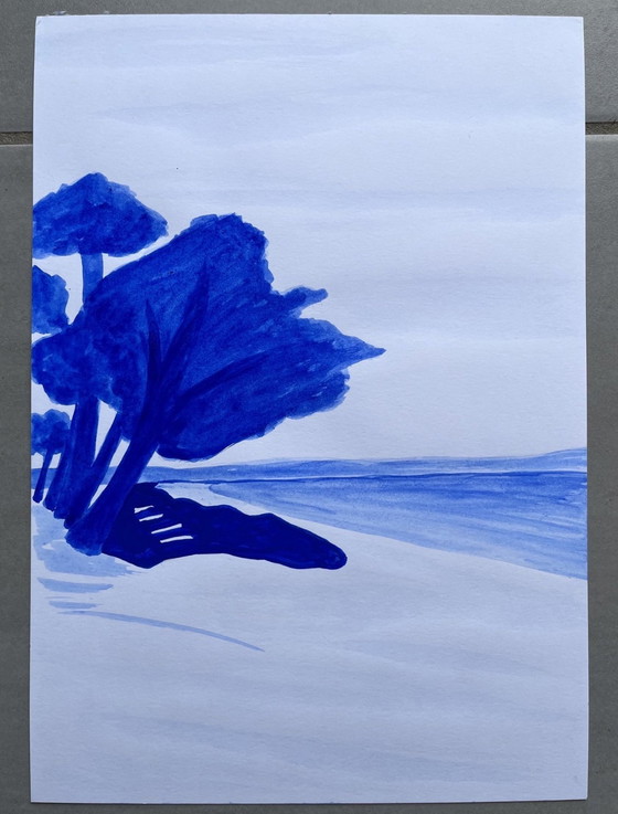 Image 1 of Encre Sur Papier Encadrée. A4