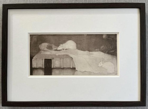 Image 1 of Jan Mankes 1889-1920 / Original Heliogravure Mice on Parchment Book 1923 (Nicely Framed)