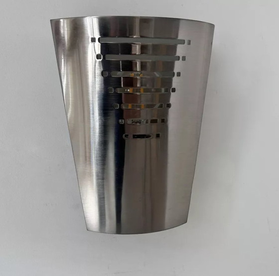 Image 1 of Applique Vintage En Métal Brossé, Allemagne 1980