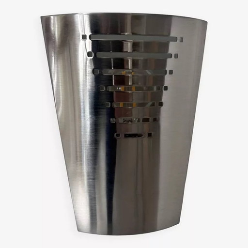 Applique Vintage En Métal Brossé, Allemagne 1980