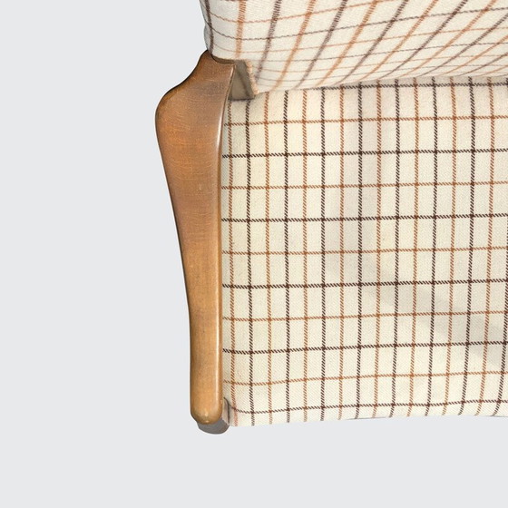 Image 1 of Paire de fauteuils vintage en hêtre et laine par Peter Hvidt et Orla Mølgaard-Nielsen pour France et Søn, Danemark 1960