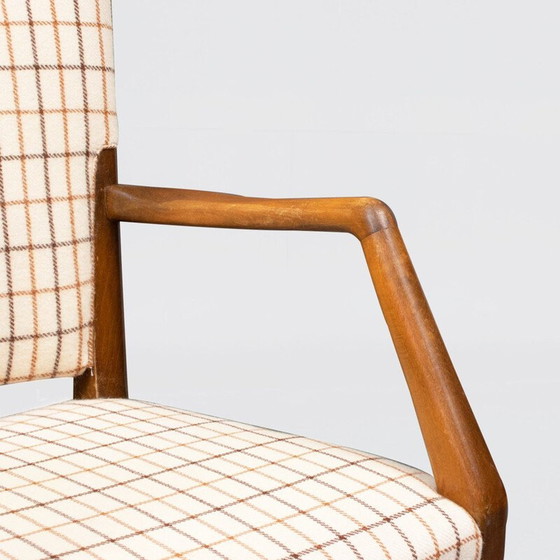 Image 1 of Paire de fauteuils vintage en hêtre et laine par Peter Hvidt et Orla Mølgaard-Nielsen pour France et Søn, Danemark 1960