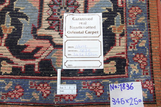 Image 1 of Tapis persan original noué à la main Heriz/Heris 345 X 250 cm Top condition