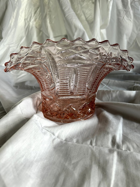 Image 1 of Vase rose Art Déco