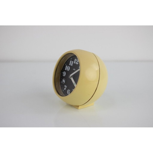 Vintage Space Age wind-up alarm clock for Prim, Czechoslovakia 1960