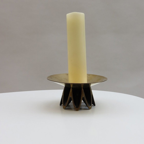 Image 1 of 1960s Walter Bosse And Herta Baller Candle Holder Brass And Cast Vienna Austria