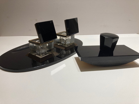 Image 1 of Set de bureau vintage en verre