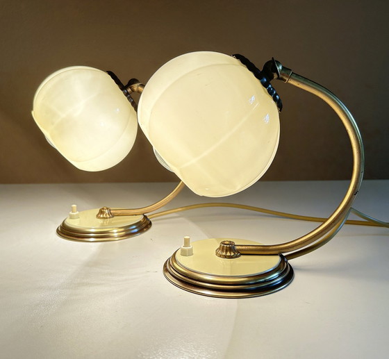 Image 1 of 2X Art Deco Bauhaus Table Lamps