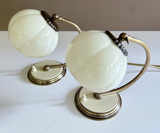 Image 1 of 2X Art Deco Bauhaus Table Lamps