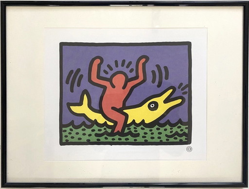 Pop Art - Homme sur un poisson - Keith Haring