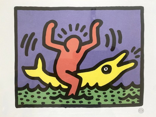 Pop Art - Homme sur un poisson - Keith Haring