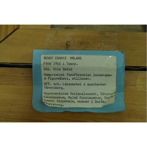 Image 1 of Composition abstraite à l'huile de Bengt Crantz, Suède 1960