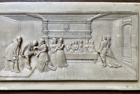 Image 1 of Bas Relief Historique Issue De La Fontaine Pétrifiante De Saint Nectaire