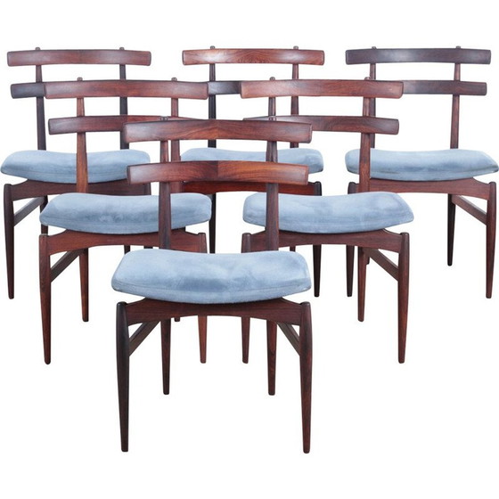 Image 1 of 6 chaises scandinaves Rio rosewood, Poul Hundevad