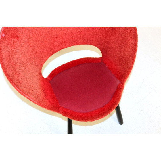 Image 1 of Fauteuil vintage en daim 1950