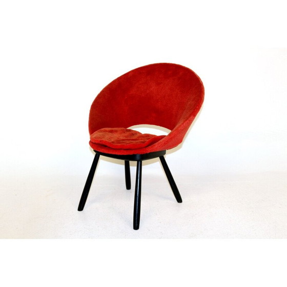 Image 1 of Fauteuil vintage en daim 1950