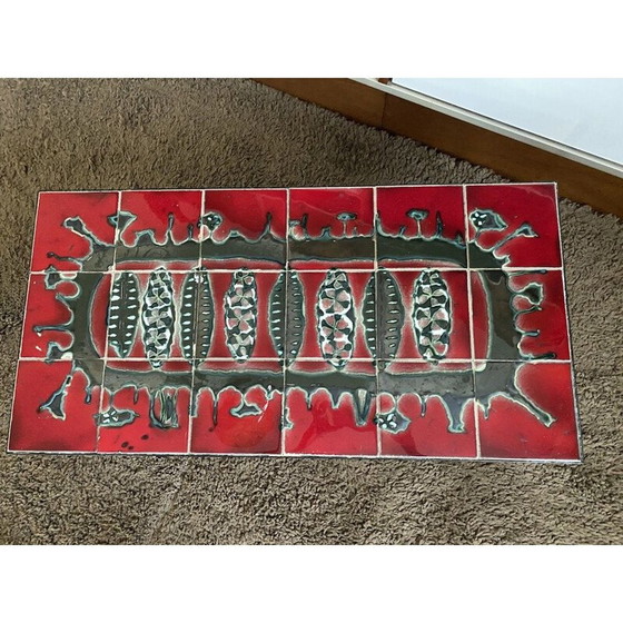 Image 1 of Table basse vintage en céramique et métal, 1960