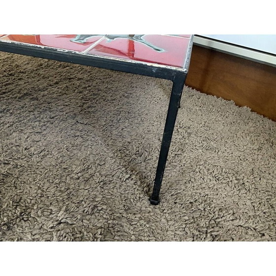 Image 1 of Table basse vintage en céramique et métal, 1960