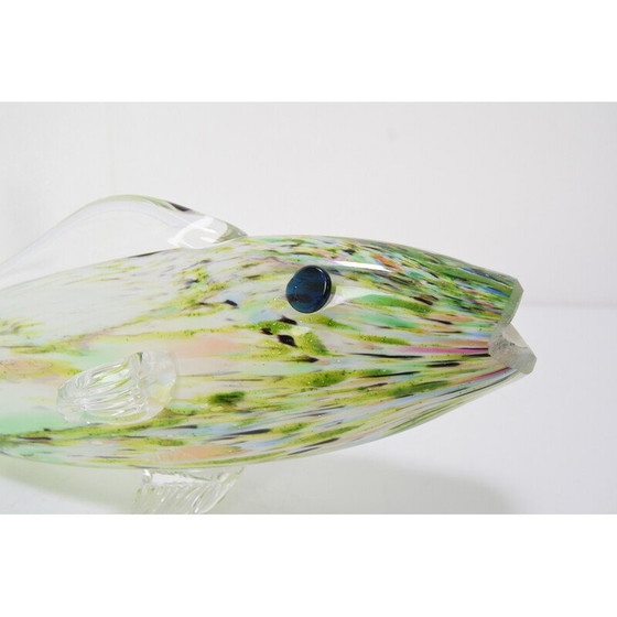 Image 1 of Poisson en verre vintage par Novy Bor, Tchécoslovaquie 1970