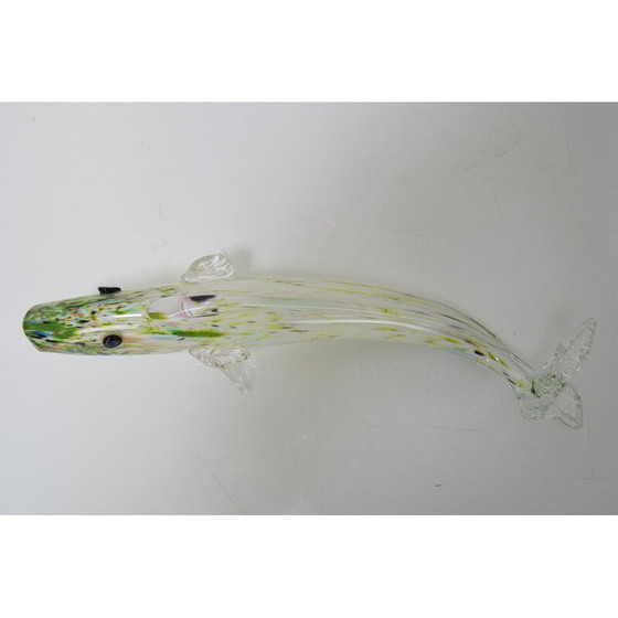 Image 1 of Poisson en verre vintage par Novy Bor, Tchécoslovaquie 1970