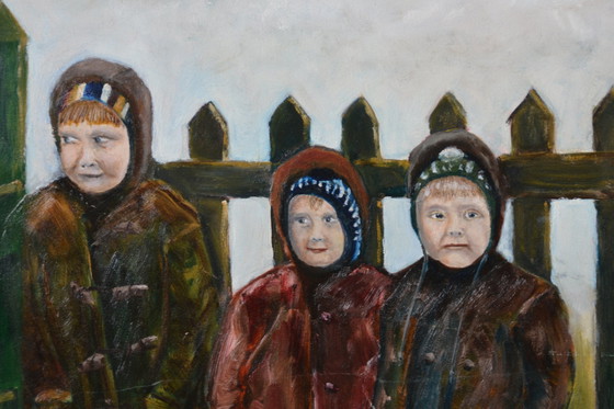 Image 1 of Peinture à l'huile, peinte sur un panneau de bois