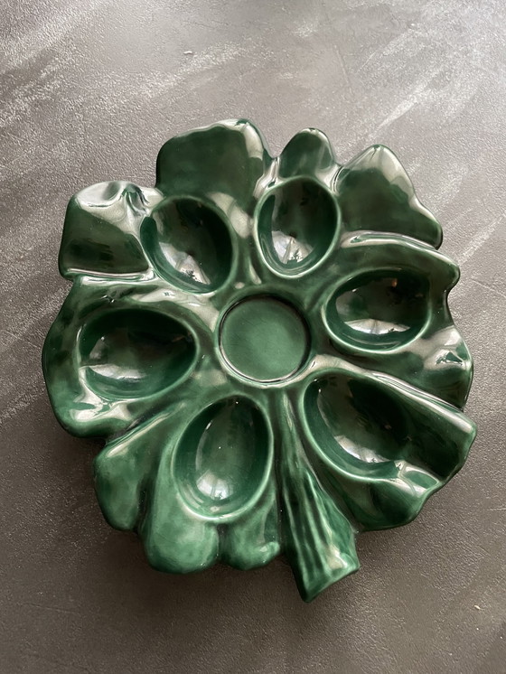 Image 1 of Vintage Plateau à oeufs Pâques Vert Goebel W.Germany 1972