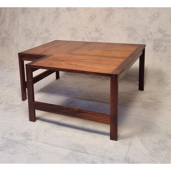 Image 1 of Table basse d'angle en palissandre vintage par Ole Knudsen et Torben Lind pour France and Son, 1960