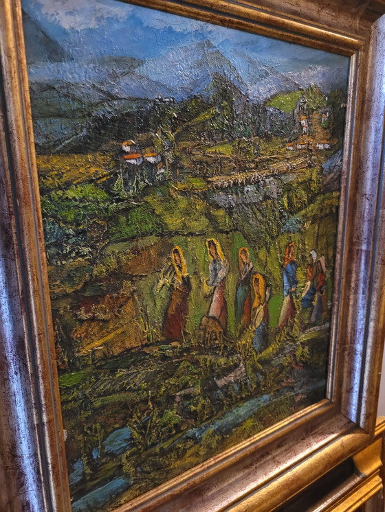 Image 1 of Osnophla Ec Setoise-Hsp-Deplacement Des Bohémiens Ou Bohémiennes Au Singe..Dim 46X38Cm