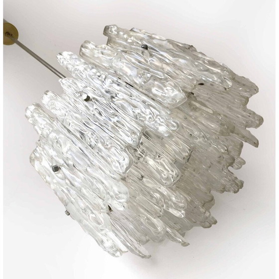 Image 1 of Lampe suspendue vintage Ice frost par Jt Kalmar, 1970