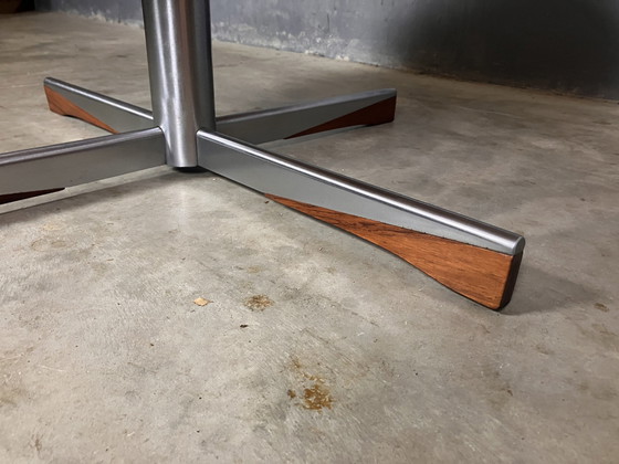 Image 1 of Table basse vintage marbre chrome palissandre