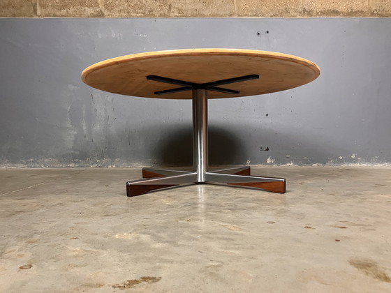 Image 1 of Table basse vintage marbre chrome palissandre