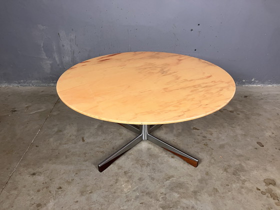 Image 1 of Table basse vintage marbre chrome palissandre