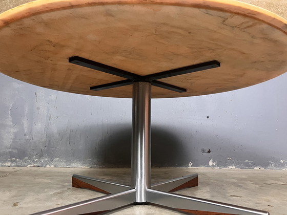 Image 1 of Table basse vintage marbre chrome palissandre