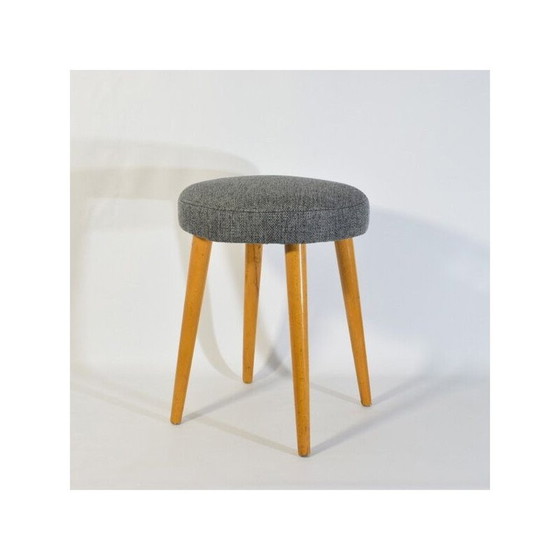 Image 1 of Tabouret à ressort gris vintage, 1950-1960