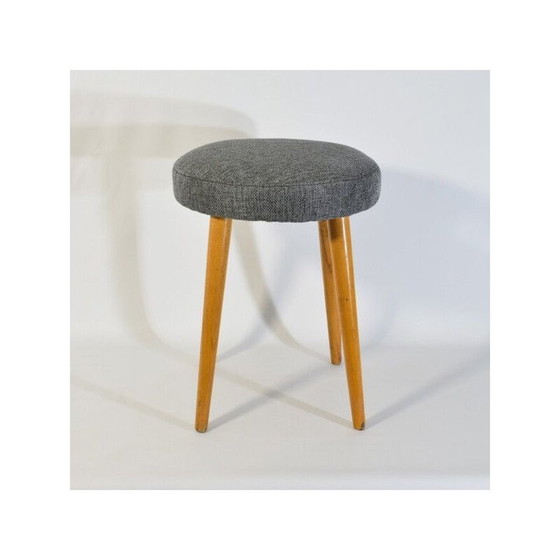 Image 1 of Tabouret à ressort gris vintage, 1950-1960