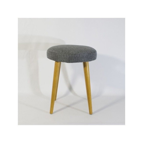 Image 1 of Tabouret à ressort gris vintage, 1950-1960
