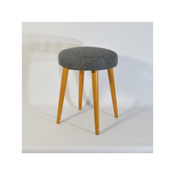 Image 1 of Tabouret à ressort gris vintage, 1950-1960