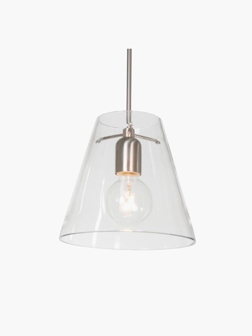 3X Lampe pendante Steinhauer Nice 5965 - Verre et acier