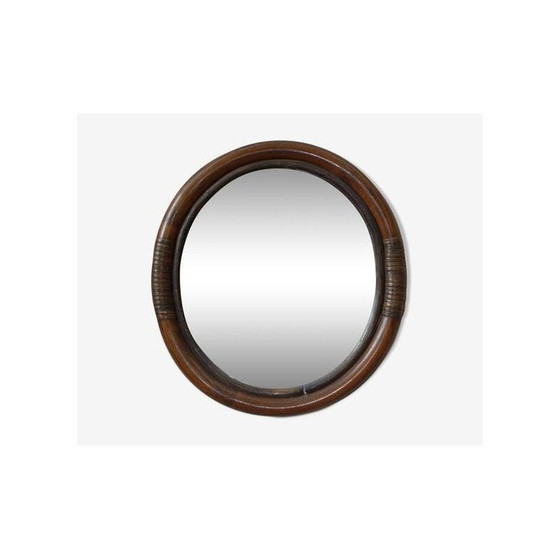 Image 1 of Miroir ovale en bambou, 1960