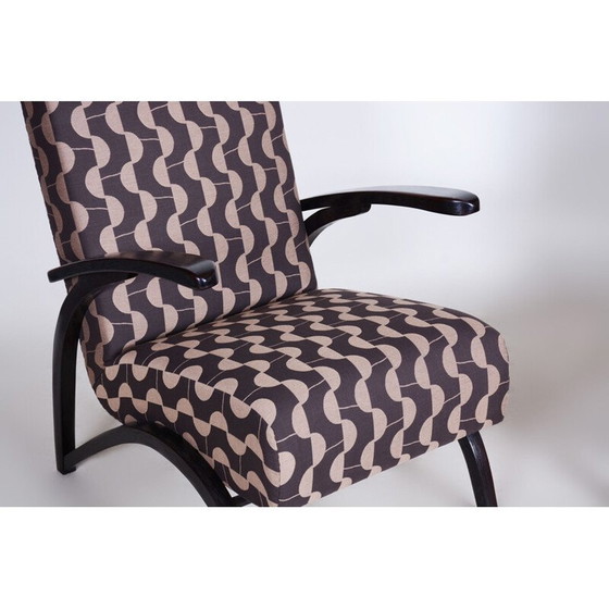 Image 1 of Paire de fauteuils vintage en tissu backhausen par Jindrich Halabala pour Up Zavody, Tchécoslovaquie 1930