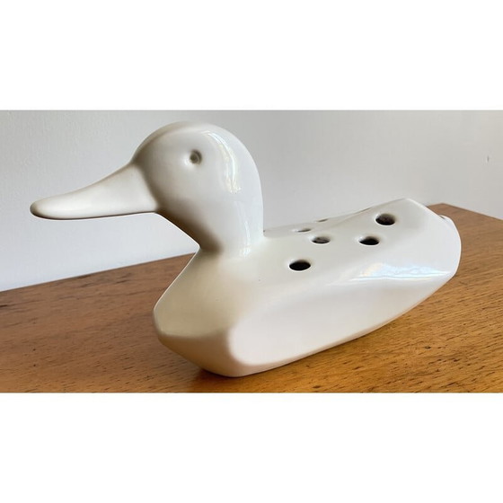 Image 1 of Porte-fleurs canard en céramique vintage, 1980